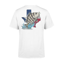 Load image into Gallery viewer, Sheepshead season Texas Sheepshead fishing - ds - Standard T-shirt