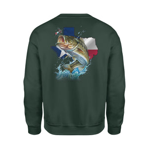 Bass season Texas bass fishing - Standard Fleece Sweatshirt
