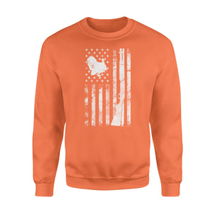 Hunting Shirt with American Flag, Shotgun Hunting Shirt, Turkey Hunting Shirt D05 NQS1338 - Sweatshirt