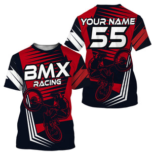Red BMX racing jersey UPF30+ extreme shirt Adult Cycling gear biking clothes for kids| SLC104
