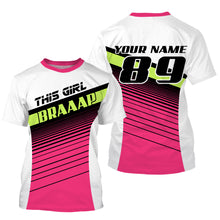 Load image into Gallery viewer, This Girl Brap custom motocross jersey for women girls pink dirt bike racing motorcycle biker NMS1007