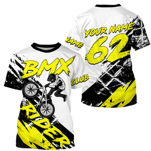 Yellow BMX jersey UPF30+ Off-road bike shirt Cycling gear Adult youth BMX bicycle motocross clothes| SLC85