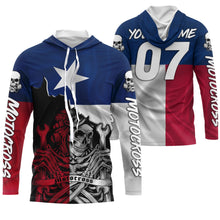 Load image into Gallery viewer, TX Texas flag motocross jersey custom name number UPF30+ adult&amp;kid MX racing motorcycle racewear NMS959