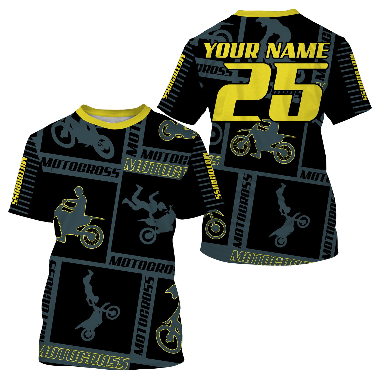 Kid adult youth Motocross jersey UPF30+ MX racing blue off-road shirt dirt bike extreme motorcycle PDT113