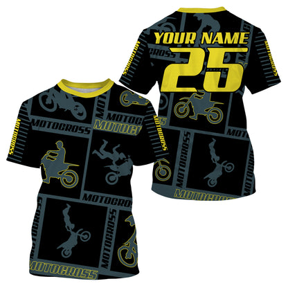 Kid adult youth Motocross jersey UPF30+ MX racing blue off-road shirt dirt bike extreme motorcycle PDT113