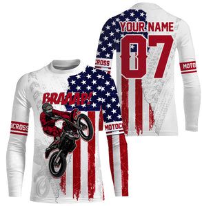 American motocross jersey personalized UPF30+ Brap dirt bike racing off-road motorcycle riders NMS987