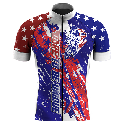 Custom American Mens cycling jersey UPF50+ USA Biking shirt with pockets Full zip road bike tops| SLC07