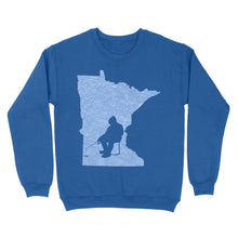 Load image into Gallery viewer, Minnesota Ice Fishing Shirts, Winter Fishing Minnesota State Love Fishing Sweatshirt - FSD2927 D06