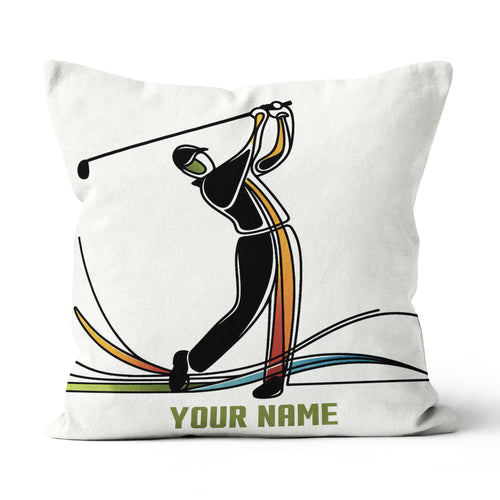 Colorful Continuous Golfer Custom Golf Pillow Personalized Golfing Gifts LDT1162