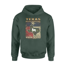 Load image into Gallery viewer, Texas deer hunting personalized gift custom name - Standard Hoodie