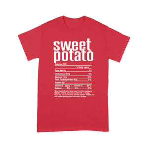 Sweet potato nutritional facts happy thanksgiving funny shirts - Standard T-shirt