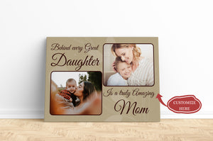 Personalized Canvas| Mother & Daughter - Custom Image Canvas for Mother| Gifts for Her, Mother, Mom T166