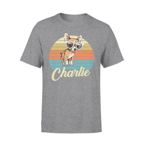 Custom name awesome Chihuahua 1970s vintage retro personalized gift - Standard T-shirt