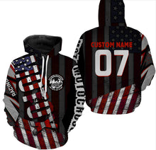 Load image into Gallery viewer, Personalized Motocross Hoodie Adult Dirt Bike American Flag MX Racing Hooded Jersey Off-Road NMS1300