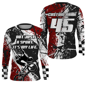 BMX Life Red BMX jersey adult kid bike shirt UPF30+ cycling gear BMX bicycle motocross racewear| SLC83