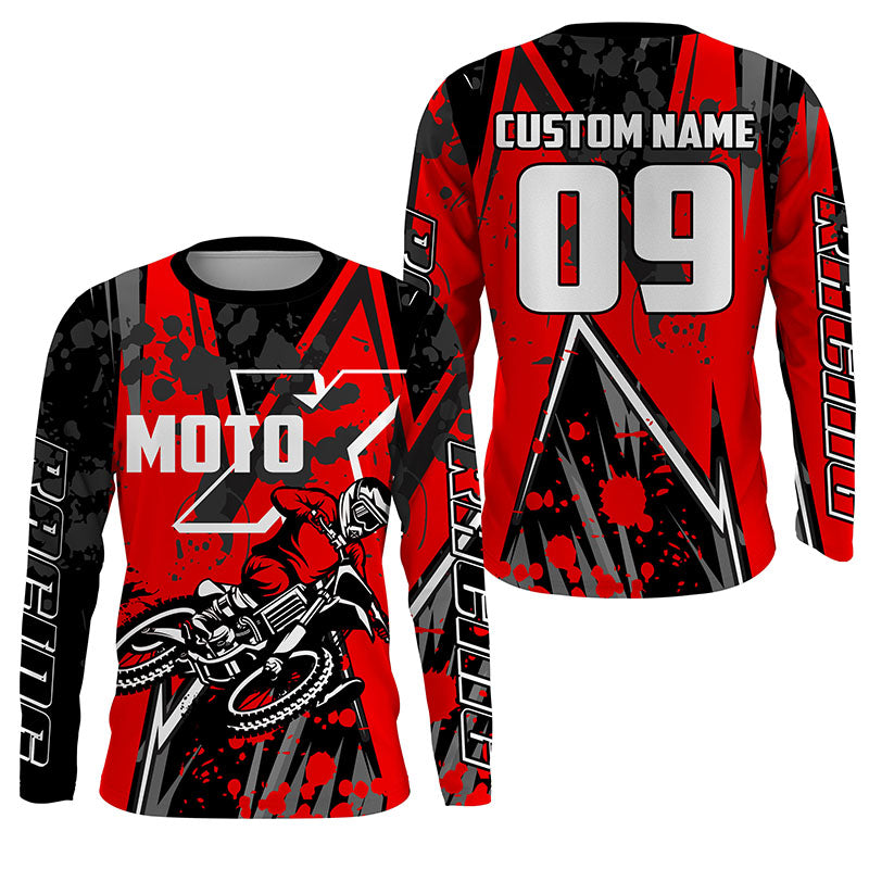 Kid&adult extreme MX racing jersey UPF30+ personalized dirt bike off-road Motocross long sleeves PDT253