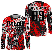 Load image into Gallery viewer, MotoX riding jersey extreme kid&amp;adult UPF30+ personalized Motocross off-road long sleeves shirt PDT251