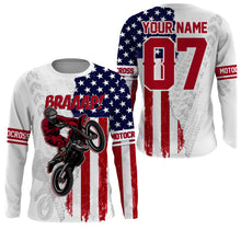 Load image into Gallery viewer, American motocross jersey personalized UPF30+ Brap dirt bike racing off-road motorcycle riders NMS987