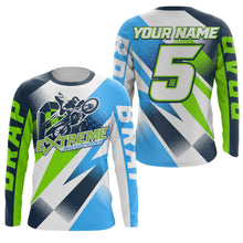 Load image into Gallery viewer, Extreme Motocross Jersey Personalized UPF30+ Brap Kid Adult Dirt Bike MX Racing Long Sleeves NMS1119