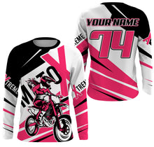 Load image into Gallery viewer, Personalized MX jersey UPF30+ extreme Motox dirt bike youth adult Motocross biker girl racing shirt PDT218