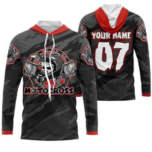 Load image into Gallery viewer, Motocross jersey black custom UPF30+ xtreme skull MX racing biker shirt motorcycle shirt PDT18