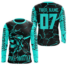 Load image into Gallery viewer, Full Throttle Personalized Motocross Jersey UPF30+ Kid Adult Dirt Bike Long Sleeves MX Racing NMS1145