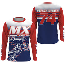 Load image into Gallery viewer, Extreme custom dirt bike riding kid men women UV jersey for biker Motocross shirt red MX off-road PDT192