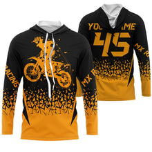 Load image into Gallery viewer, MX racing jersey personalized motocross UPF30+ adult&amp;kid orange dirt bike off-road motorcycle| NMS875