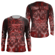 Load image into Gallery viewer, Motocross for kid men women red dirt bike jersey personalized UPF30+ MX shirt racing motorcycle PDT23