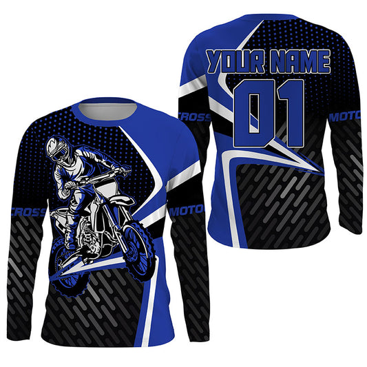 Adult&Kid Custom Motocross Jersey UPF30+ Dirt Bike MX Racing Off-road Motorcycle Shirt NMS1151