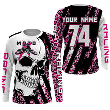 Load image into Gallery viewer, Skull MotoX Jersey Custom Motocross UPF30+ Leopard Pattern Dirt Bike Racing Motorcycle Girl Women NMS1275