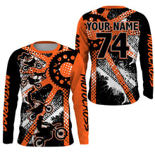 Load image into Gallery viewer, Dirt bike freestyle kid men women custom MX jersey UPF30+ orange Motocross gear racing shirt PDT300