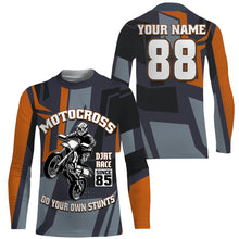 Load image into Gallery viewer, Do Your Own Stunts Personalized Motocross jersey UPF30+ kid adult dirt bike long sleeves NMS1096