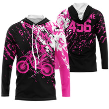 Load image into Gallery viewer, Personalized dirt bike jersey adult&amp;kid UPF30+ Motocross biker girl MX racing off-roading - Pink| NMS910