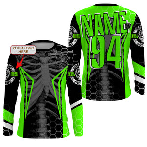 Custom logo motorcycle racing jersey UPF30+ cool bone motocross off-Road dirtbike riders racewear NMS1013