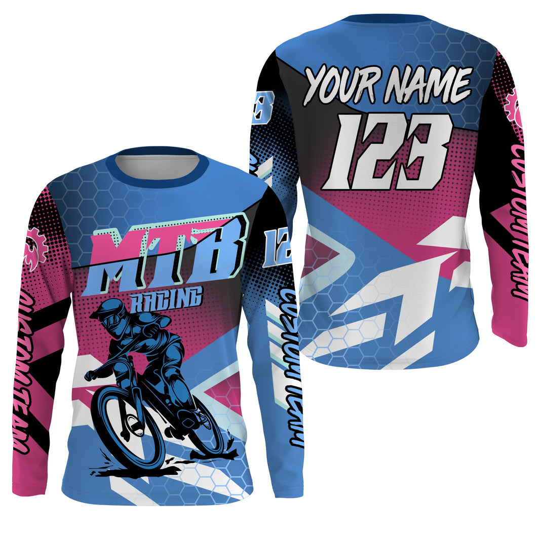 Personalized MTB jersey kid youth adult mountain bike shirt UPF30+ enduro gear men cycling clothes| SLC114