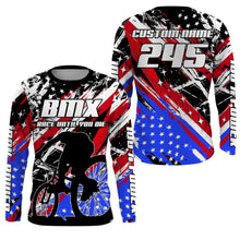 Load image into Gallery viewer, Race until you die Custom patriotic BMX racing jersey UPF30+ Adult kid cycling gear USA bike shirt| SLC78