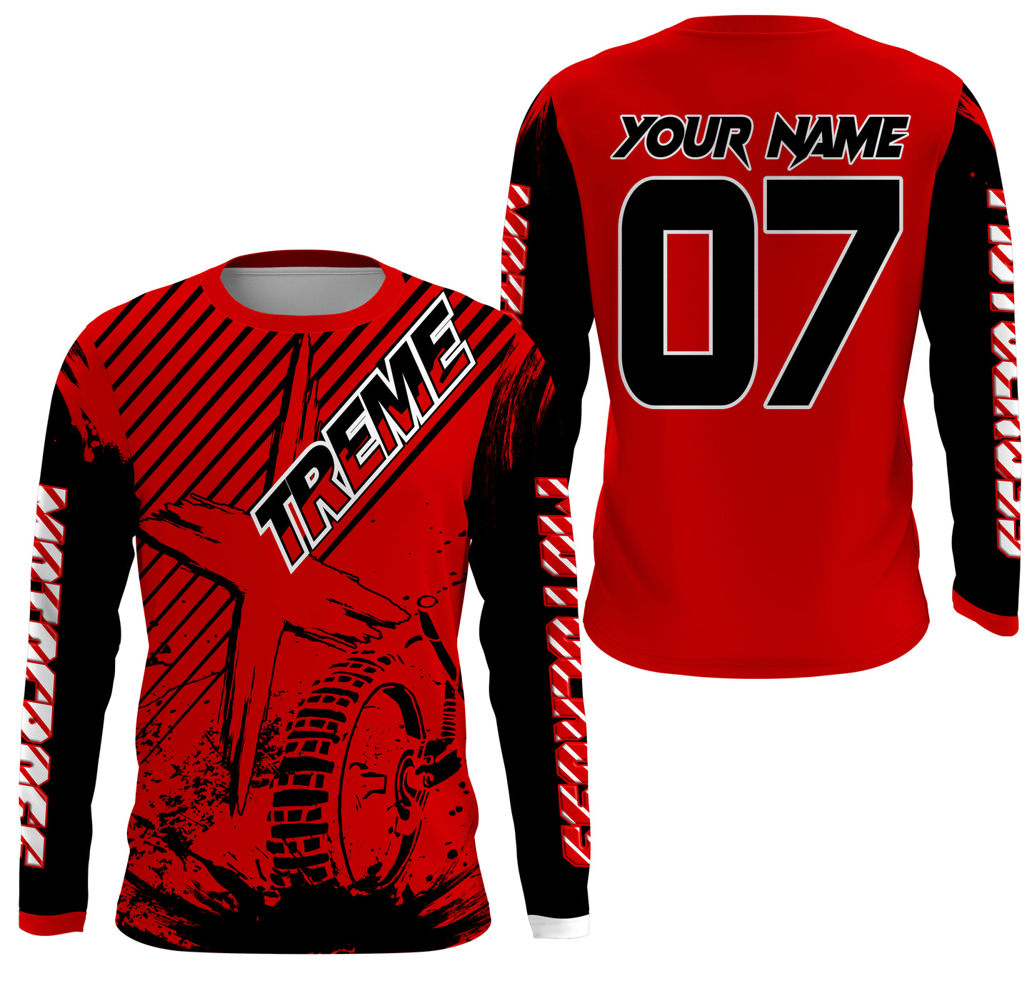 Custom red MX jersey shirt UV extreme kid&adult Motocross dirt bike racing off-road motorcycle PDT179
