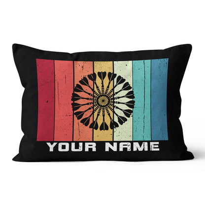 Multicolor Retro Darts Pillow Personalized Darts Gifts For Dart Player LDT1101