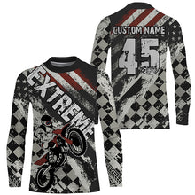 Load image into Gallery viewer, Motocross off-road jersey youth adult flag patriotic UV dirt bike extreme custom MX racing shirt PDT244