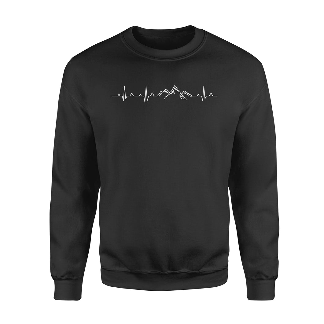 Hiking Heartbeat Shirt, Hiking Shirt, Hiking Gifts, Mountain Climbing Sweatshirt, Hiker Gift - FSD1389D07