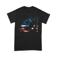Load image into Gallery viewer, US Bass Fishing American Flag Custom name T-shirt D02 NQS1248