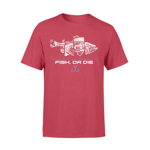 Fish or Die funny bass fishing shirt for men and women