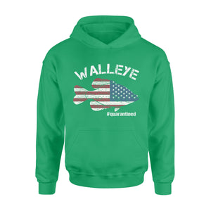 Walleye fishing US flag quarantined shirts