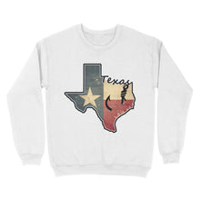 Load image into Gallery viewer, Texas fishing sweatshirt with Texas flag for fisherman Texas fishing forum A234