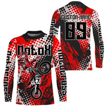 Load image into Gallery viewer, MotoX riding jersey extreme kid&amp;adult UPF30+ personalized Motocross off-road long sleeves shirt PDT251