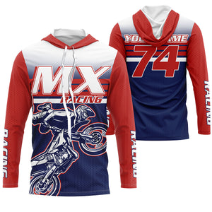 Extreme custom dirt bike riding kid men women UV jersey for biker Motocross shirt red MX off-road PDT192