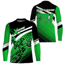 Load image into Gallery viewer, Extreme green Motocross jersey men women kids MX racing UPF30+ dirt bike off-road long sleeves PDT222