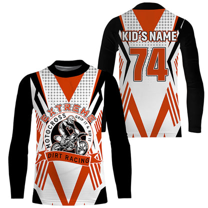 Extreme Motocross Personalized Dirt Bike Jersey UPF30+ Adult Kid MX Racing Shirt Off-road NMS1159
