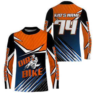 Personalized Dirt Bike Jersey UPF30+ Kid Adult Extreme Motocross MX Racing Long Sleeves Biker NMS1133